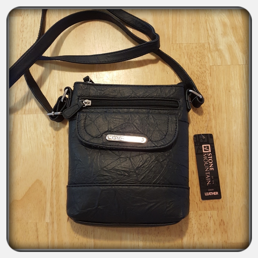 Nwt Genuine Black Leather Mini Crossbody Bag